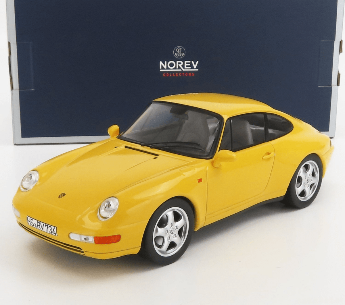 Porsche 911 993 Carrera 1994 Yellow 1:18 Diecast Model Car — Norev