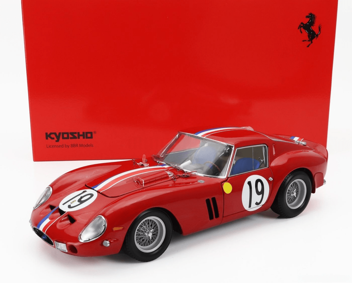 1/18 Kyosho Ferrari 250 GTO 3.0L V12 COUPE TEAM PIERRE NOBLET N 19 2nd 24h LE MANS 1962 - Garage 73