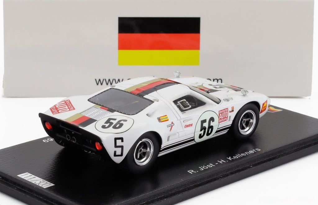 1/43 SPARK - MODEL - FORD USA - GT40 MKI N 56 1000KM NURBURGRING 1969 REINHOLD JOST - HELMUT KELLENERS - Garage 73