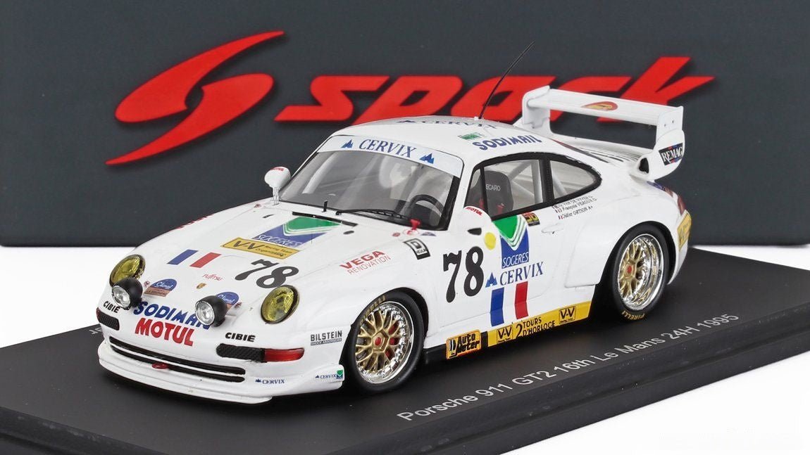 1/43 Spark Model Porsche 911 GT2 3.3L Turbo Coupe Le Mans '95 Team Veroux - Ortion - Veroux - Garage 73