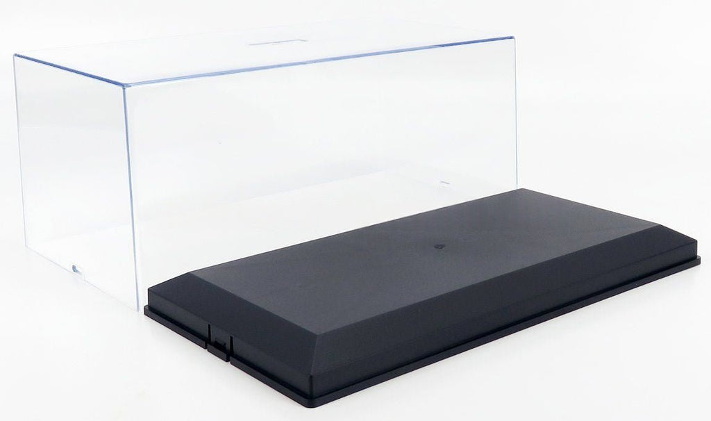**Arriving soon** 1:18 Scale Models Display Box - Clear Plastic Cover, Black Base - Garage 73