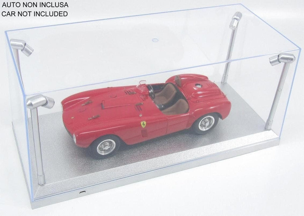 **ARRIVING SOON**Triple9 1:18 Display Box with LED Lighting - Clear Cover, Silver Base - Garage 73