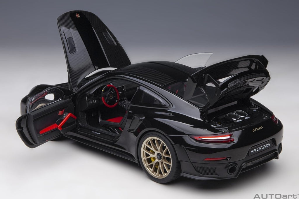AUTOART - 1/18 - Porsche 911 (991.2) GT2 RS, Weissach Package, Black - Garage 73