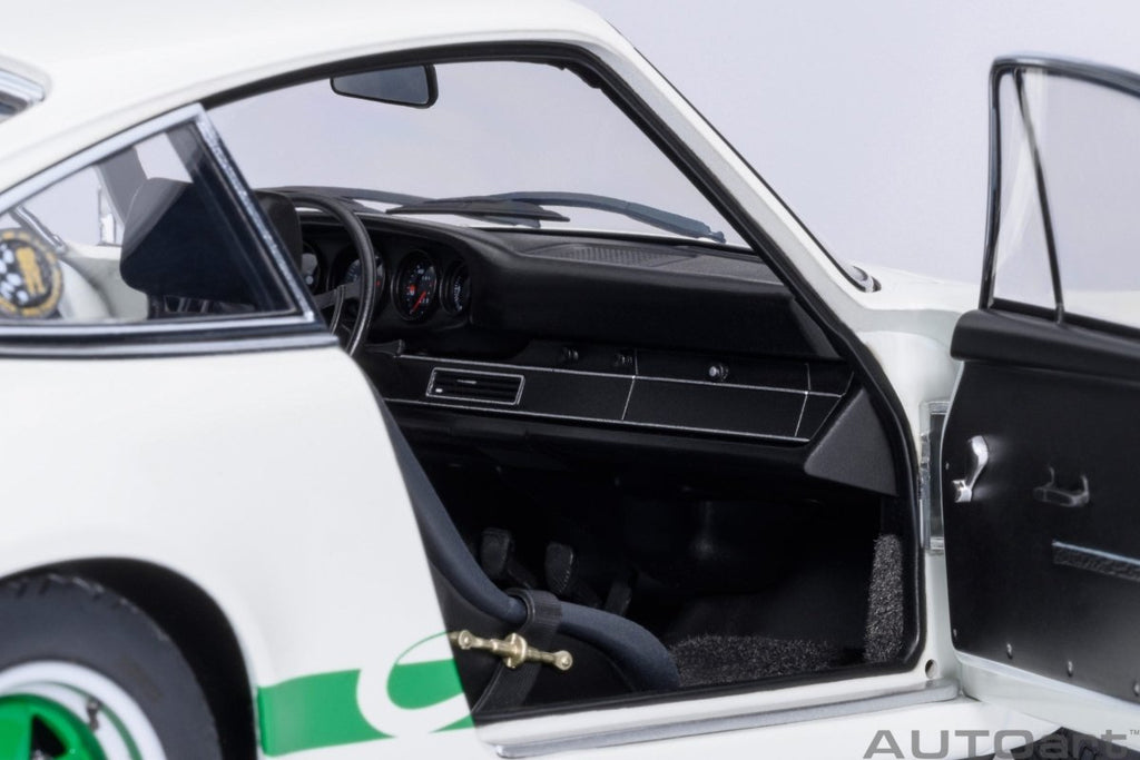 AUTOART - 1/18 - Porsche 911 Carrera 2.7 RS (Grand Prix White with Green stripes) - Garage 73