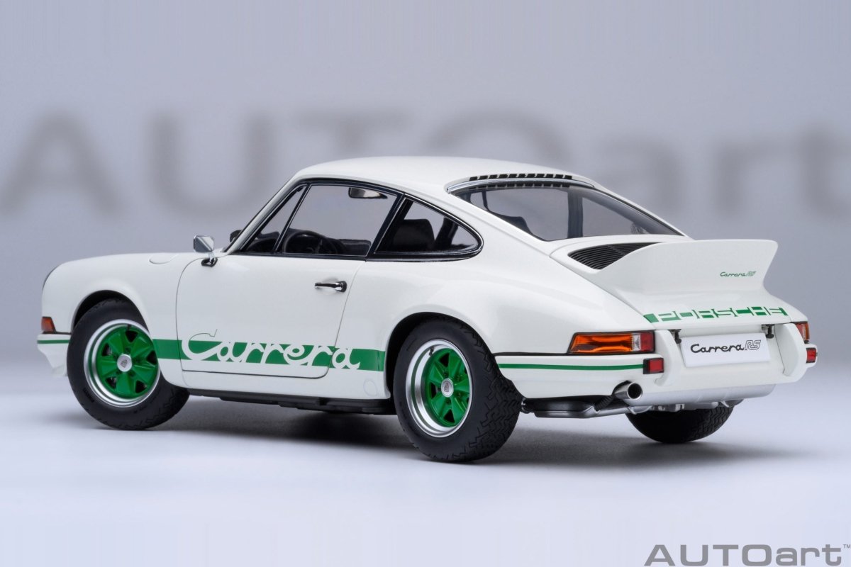 AUTOART - 1/18 - Porsche 911 Carrera 2.7 RS (Grand Prix White with Green stripes) - Garage 73