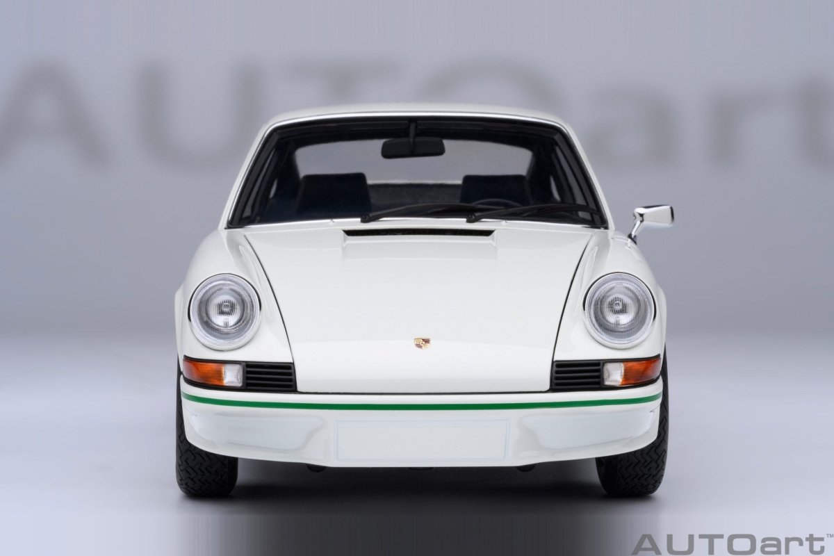 AUTOART - 1/18 - Porsche 911 Carrera 2.7 RS (Grand Prix White with Green stripes) - Garage 73