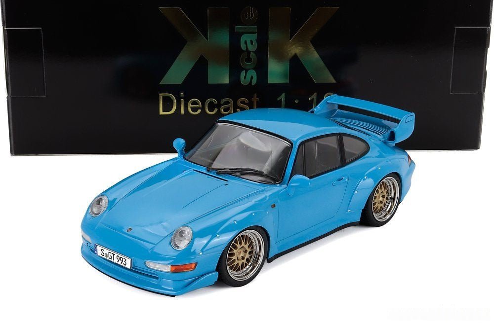 KK - SCALE - 1/18 - PORSCHE - 911 993 GT2 COUPE 1996 - BBS RIMS - BLUE - Garage 73