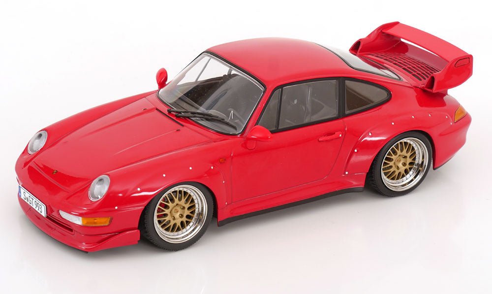 KK-SCALE - 1/18 - PORSCHE - 911 993 GT2 COUPE 1996 - BBS RIMS - RED - Garage 73
