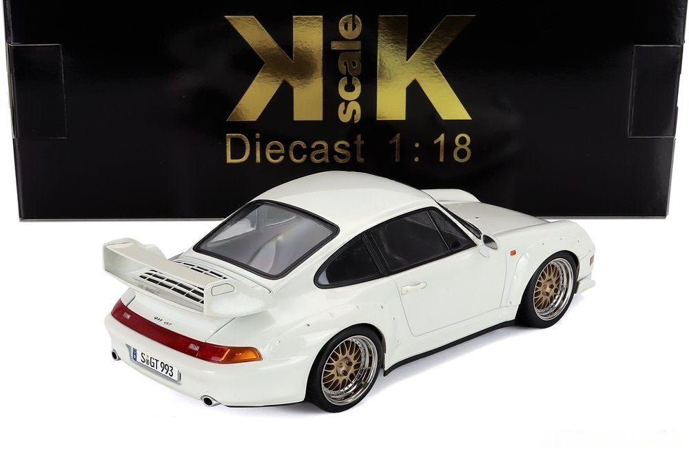 KK - SCALE - 1/18 - PORSCHE - 911 993 GT2 COUPE 1996 - BBS RIMS - WHITE - Garage 73