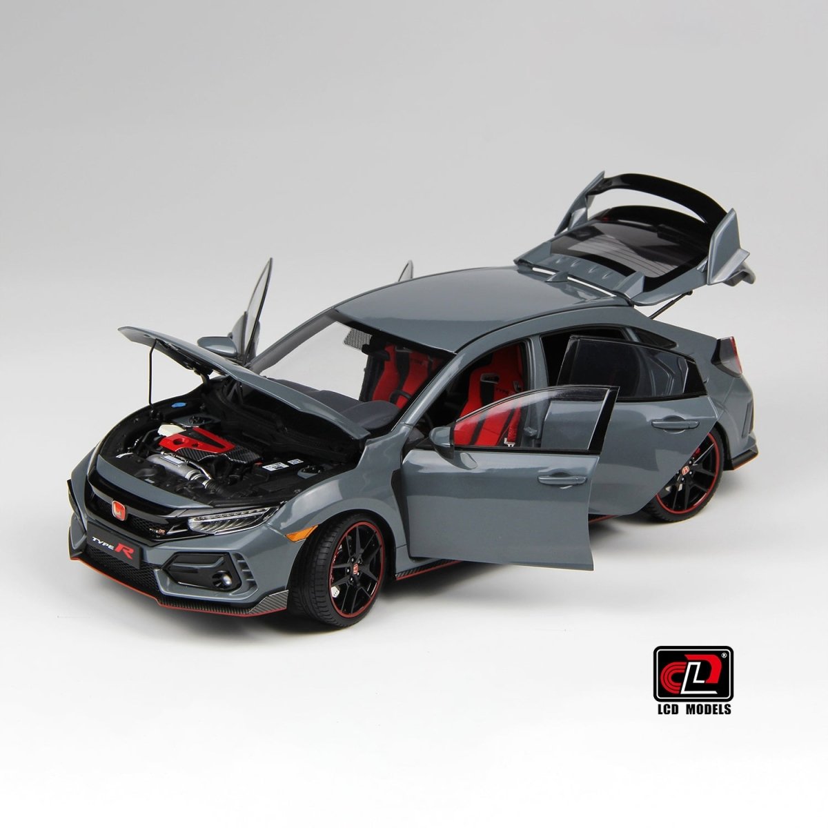 LCD 1/18 Honda Civic Type R FK8 2020 - Cement Grey - Garage 73