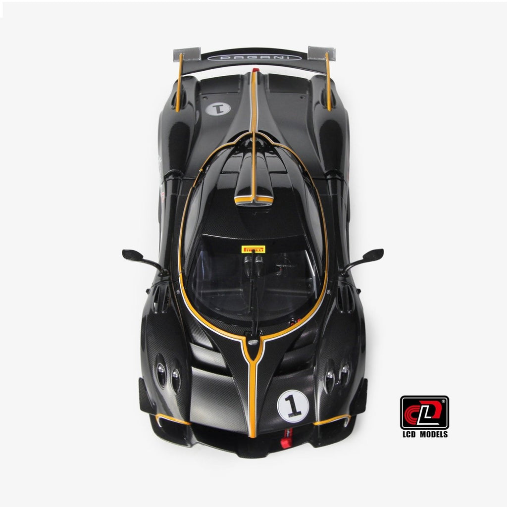 LCD 1/18 Pagani Huayra R - Black Carbon - Garage 73