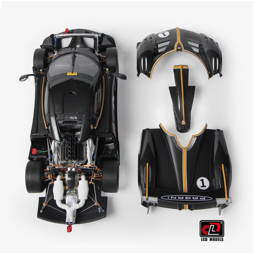 LCD 1/18 Pagani Huayra R - Black Carbon - Garage 73