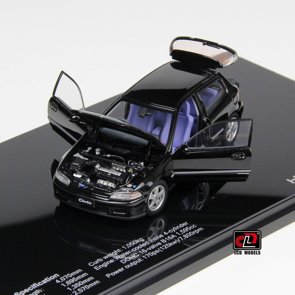 LCD 1/43 Honda CIVIC SiR II(EG6) - Black - Garage 73