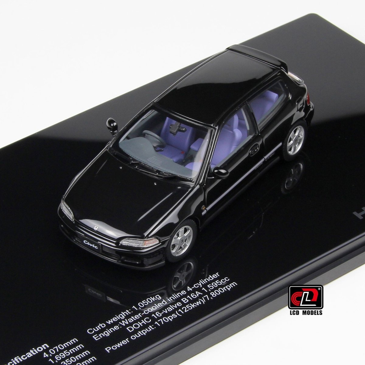 LCD 1/43 Honda CIVIC SiR II(EG6) - Black - Garage 73