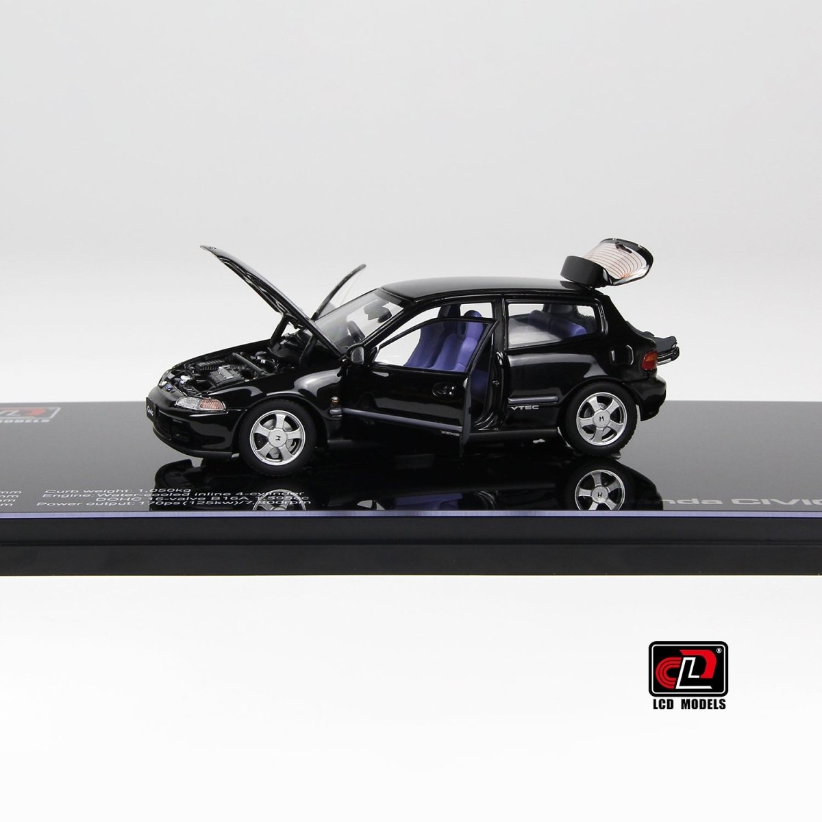 LCD 1/43 Honda CIVIC SiR II(EG6) - Black - Garage 73