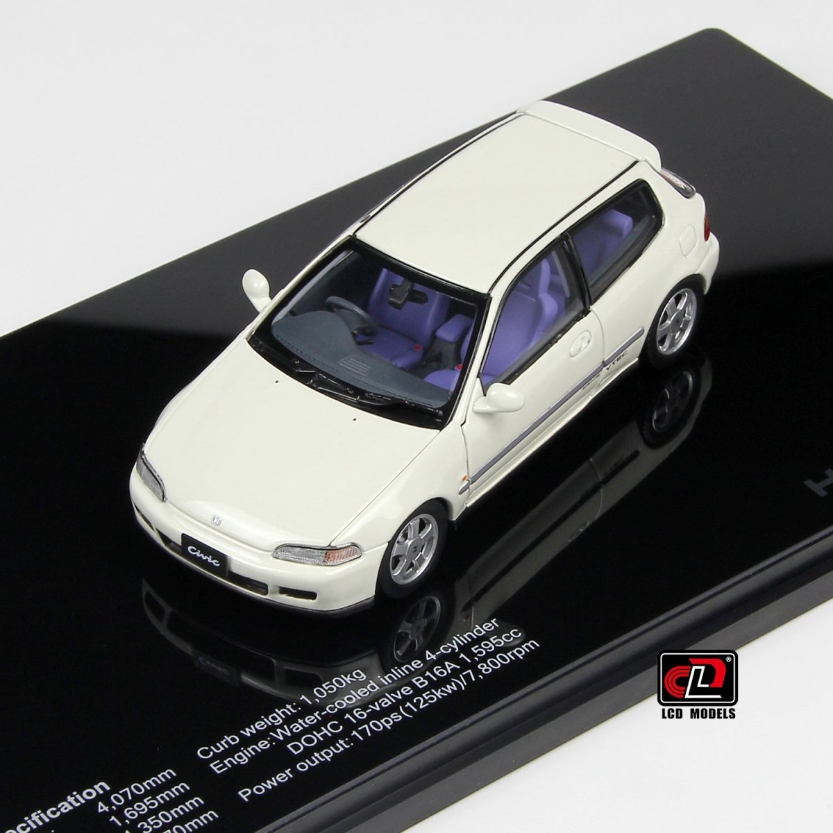 LCD 1/43 Honda CIVIC SiR II(EG6) - White - Garage 73