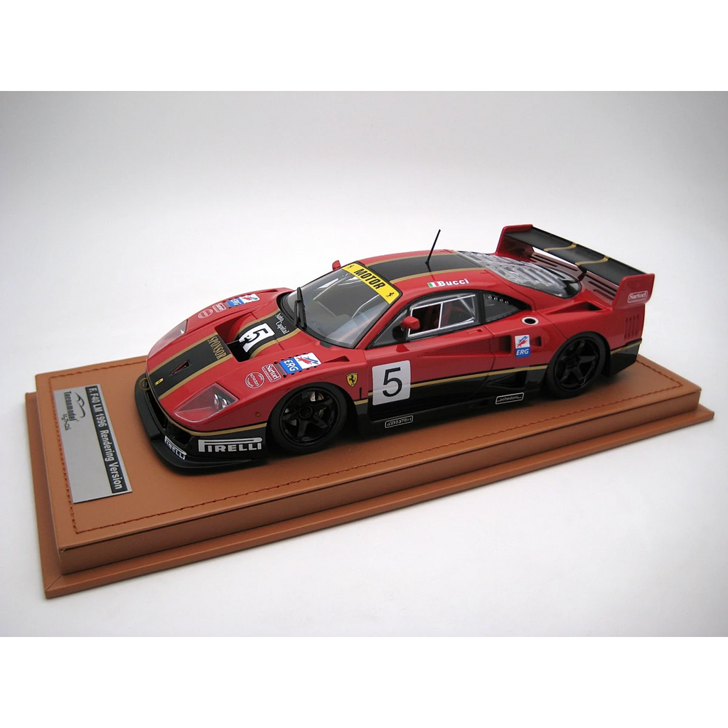 ⚡ LIMITED 65 ITEMS ⚡ Tecnomodel 1/18 FERRARI - F40 LM N 5 RENDERING VERSION 1996 WITH SHOWCASE - Garage 73