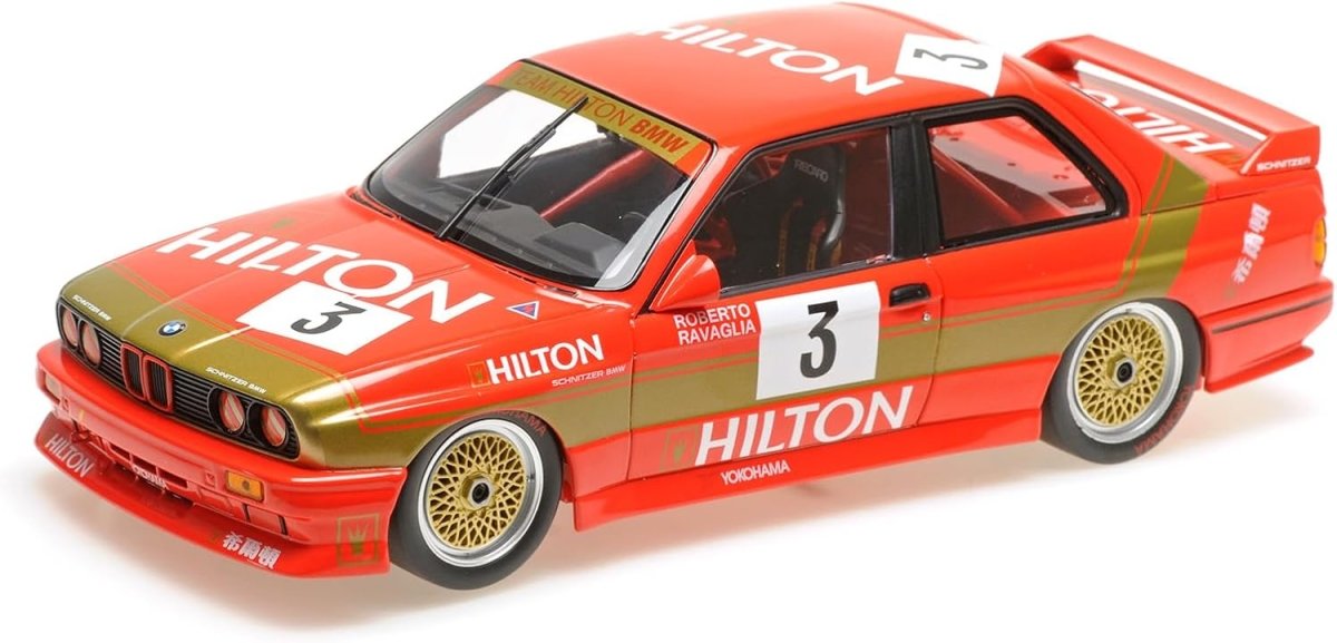 Minichamps BMW M3 Schnitzer Roberto Ravaglia Winner Macau Guia Race 1987 1/18 - Garage 73