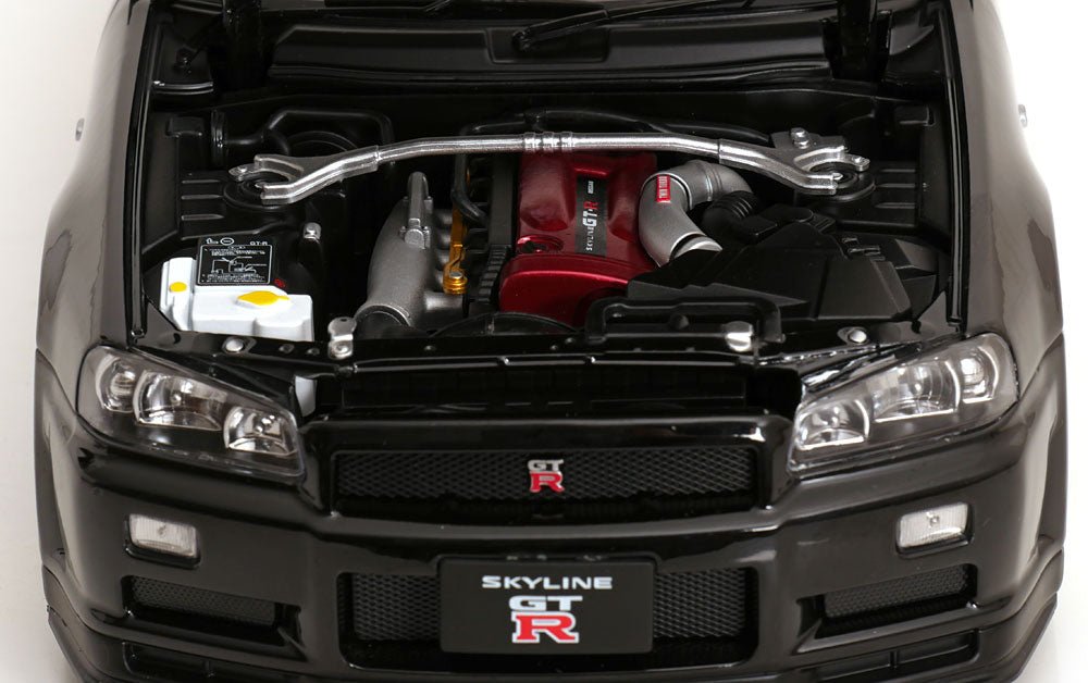Nissan Skyline GT-R R34 V-Spec II 2001 Black BBS Wheels 1:12 Diecast Model Car — KK-Scale - Garage 73
