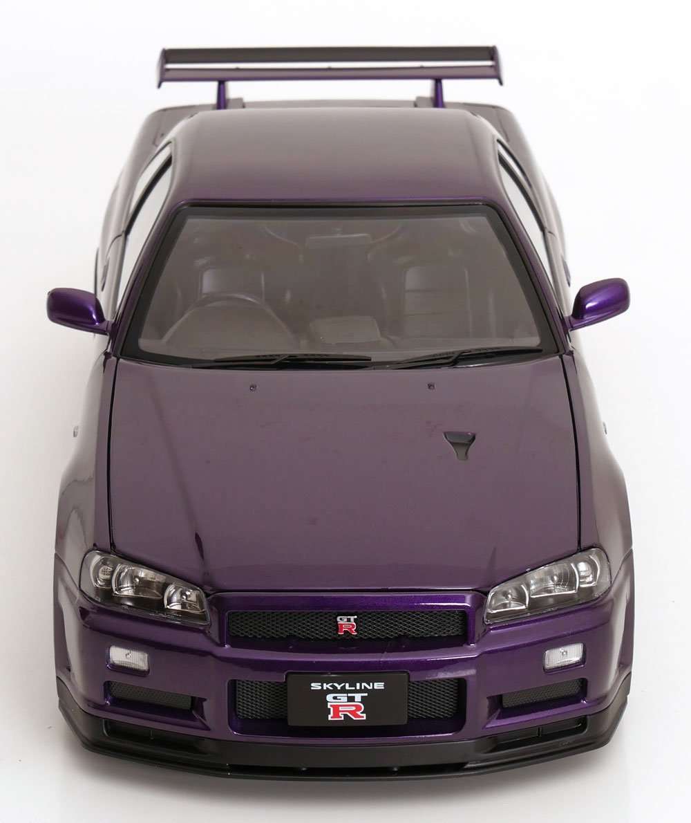 Nissan Skyline GT-R R34 V-Spec II 2001 Midnight Purple 1:12 Diecast Model Car — KK-Scale - Garage 73