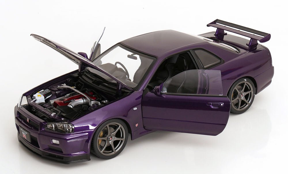 Nissan Skyline GT-R R34 V-Spec II 2001 Midnight Purple 1:12 Diecast Model Car — KK-Scale - Garage 73