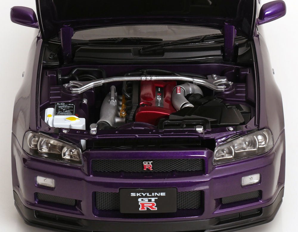 Nissan Skyline GT-R R34 V-Spec II 2001 Midnight Purple 1:12 Diecast Model Car — KK-Scale - Garage 73