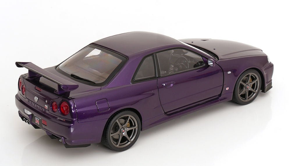 Nissan Skyline GT-R R34 V-Spec II 2001 Midnight Purple 1:12 Diecast Model Car — KK-Scale - Garage 73