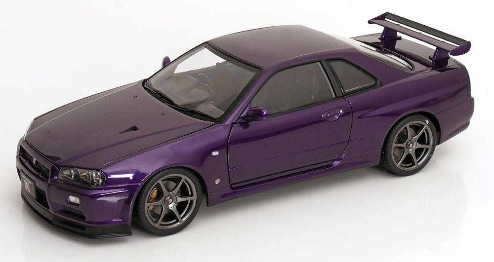 Nissan Skyline GT-R R34 V-Spec II 2001 Midnight Purple 1:12 Diecast Model Car — KK-Scale - Garage 73