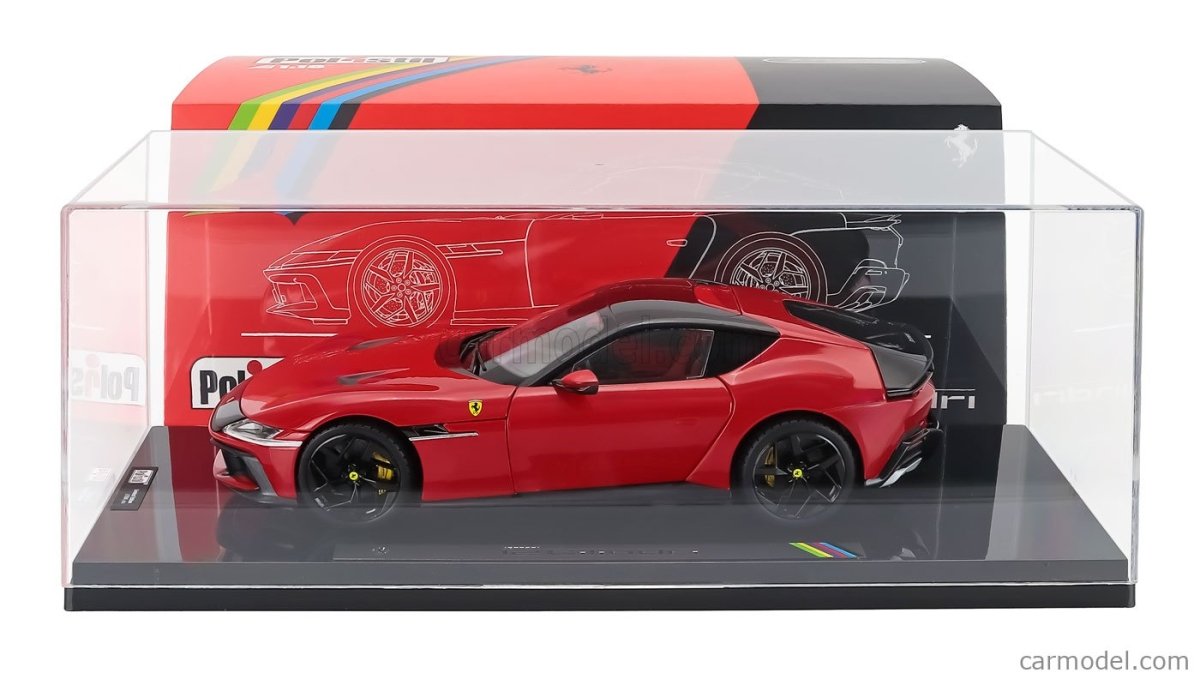 POLISTIL 1/18 FERRARI - 12CILINDRI 2024 CORSA RED - WITH SHOWCASE - Garage 73