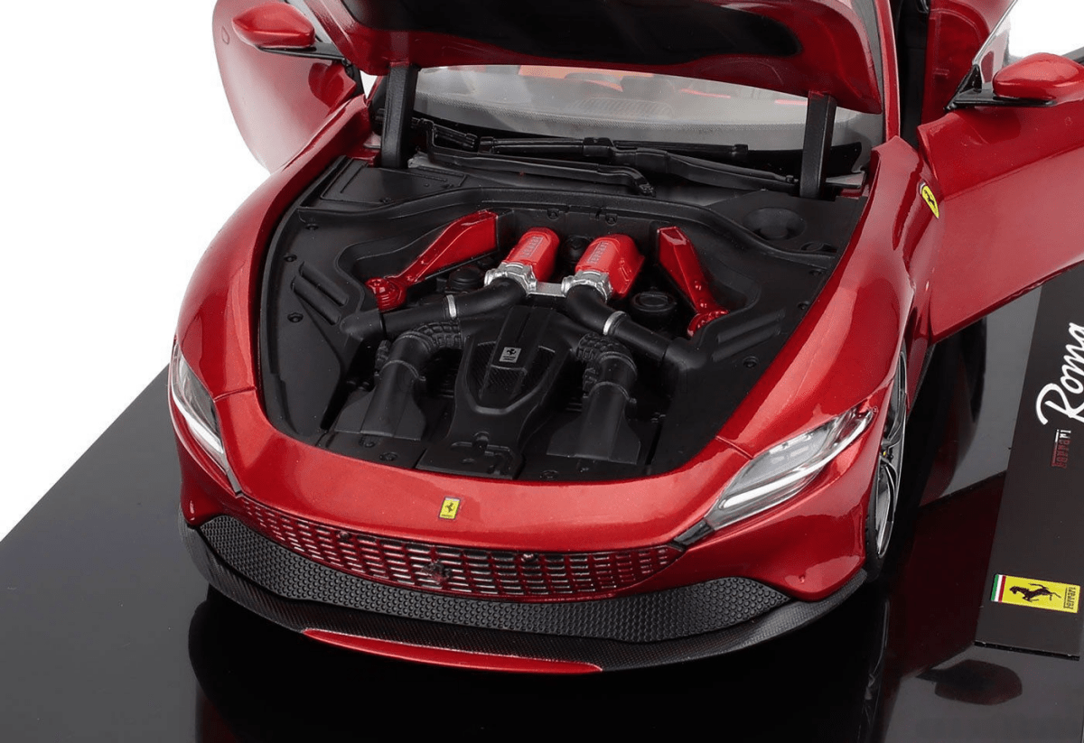 POLISTIL 1/18 FERRARI - ROMA 2019 - MAGMA RED WITH SHOWCASE - Garage 73