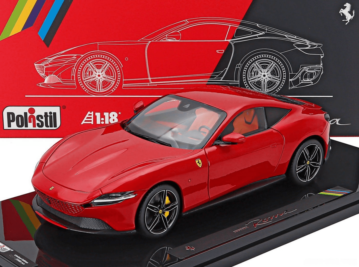 POLISTIL 1/18 FERRARI - ROMA 2019 - WITH SHOWCASE - Garage 73