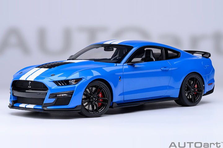 AUTOART - 1/18 - FORD MUSTANG SHELBY GT500 (GRABBER BLUE) - Garage 73