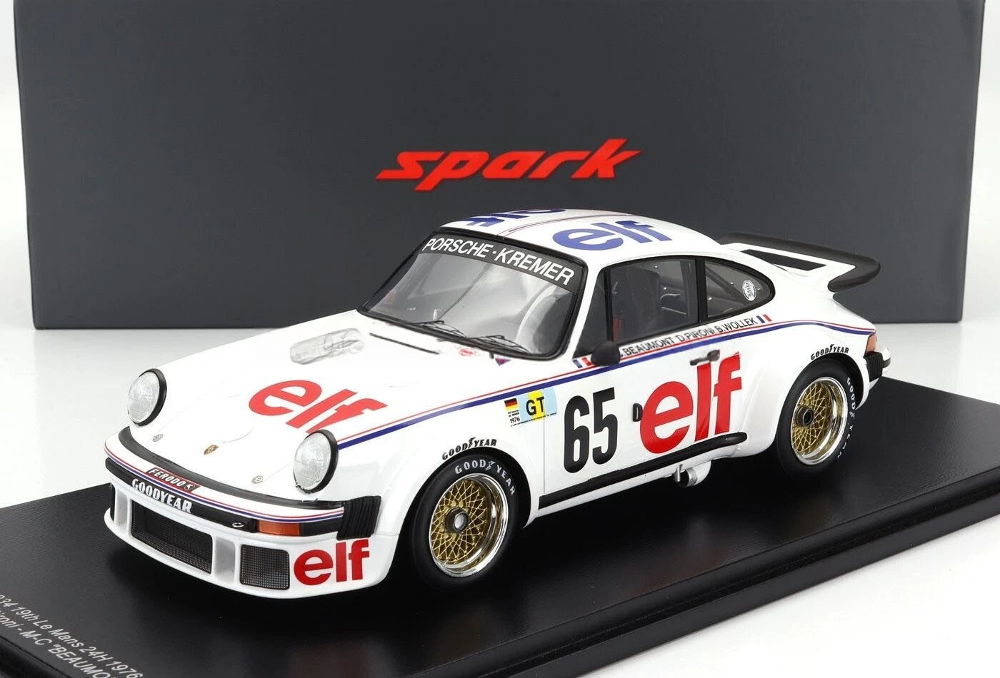 SPARK - 1/18 - PORSCHE - 911 934 TEAM PORSCHE KREMER RACING N 65 24h LE MANS 1976 - Garage 73